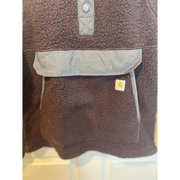 Carhartt Women’s Fleece Pullover Jacket XS Blackberry Heather Relaxed 104922 - Picture 2 of 9